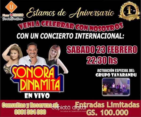 La Sonora Dinamita en primer aniversario de Placer Urbano