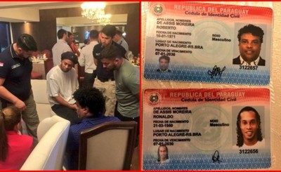 "Ronaldinho" detenido con supuestos pasaportes paraguayos falsos
