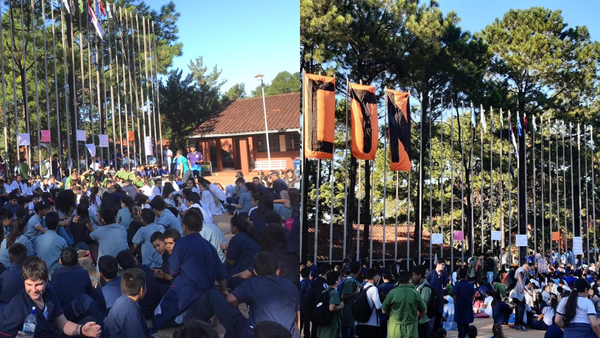 ESTUDIANTES MOVILIZADOS EN EL COLEGIO TÉCNICO NACIONAL.