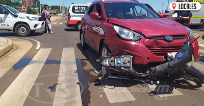 Fatal accidente de tránsito dejó graves heridas a una motociclista en Encarnación