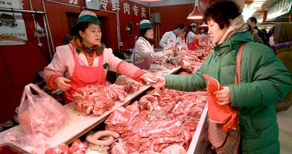 Precio de la carne de cerdo bajó 0,7% en varias regiones de China