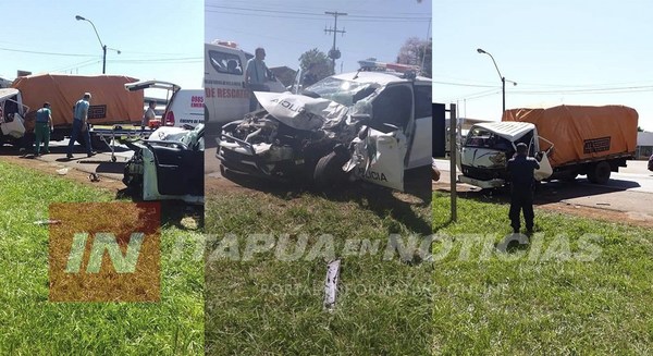 GRAVE ACCIDENTE INVOLUCRA A UN PATRULLERO DE LA POLICÍA EN BELLA VISTA