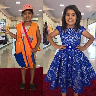 Regalan vestido a niña que vendía cartones de bingo en Hernandarias | Noticias Paraguay
