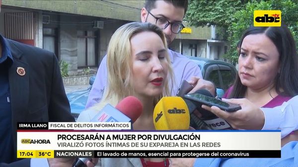 Procesarán a mujer por divulgación de fotos íntimas de su expareja - ABC Noticias - ABC Color