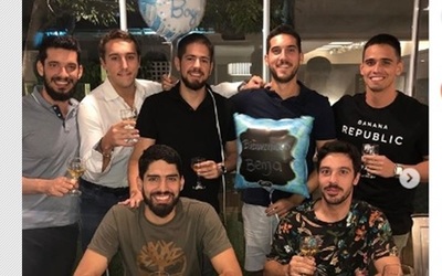 Le prepararon un 'papi shower' a Ruben Rubin
