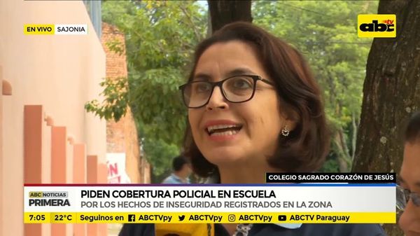 Piden cobertura policial en escuela - ABC Noticias - ABC Color