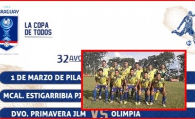 Dep. Primavera de Mallorquín enfrentará a Olimpia por Copa Paraguay