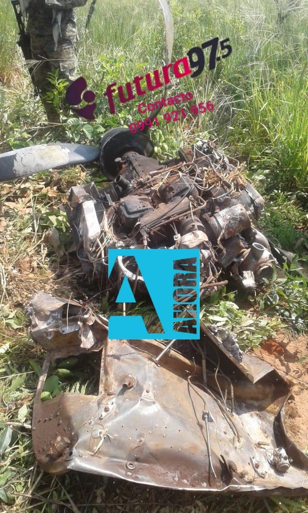 Hallan avioneta siniestrada al costado de una pista clandestina en Amambay