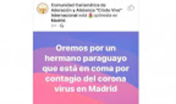 Paraguayo estaría en coma por coronavirus en Madrid