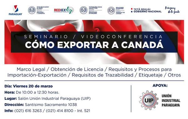 MIC habilita inscripción para seminario ¿Cómo exportar a Canadá? | .::Agencia IP::.