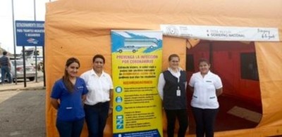 COVID-19: Instalan carpas sanitarias para reforzar controles
