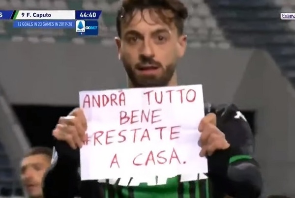 En Italia piden quedarse en casa hasta en festejo de gol