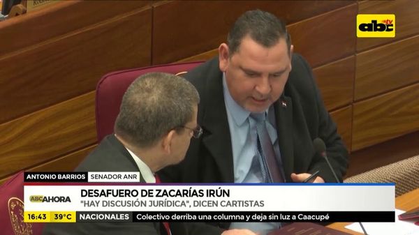 Desafuero de Zacarías Irún:  “Hay discusión jurídica”, dicen cartistas - ABC Noticias - ABC Color