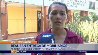 ENTREGAN MOBILIARIOS A 32 INSTITUCIONES EDUCATIVAS DE MARISCAL ESTIGARRIBIA