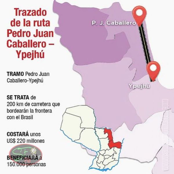 Licitarán ruta de 200 km en la zona fronteriza con Brasil