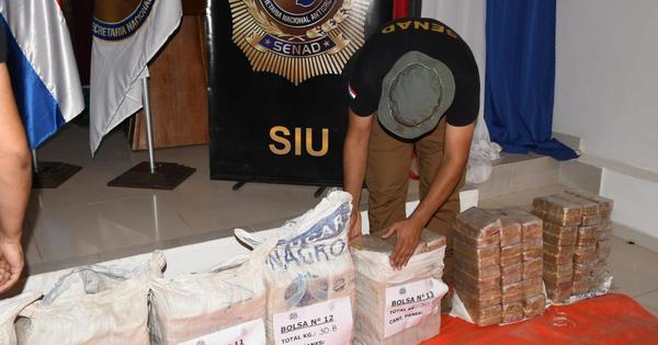 Más de 400 kilos de cocaína fueron incautados entre Concepción y Amambay