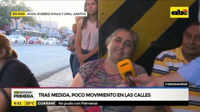 Tras medida, poco movimiento en las calles - ABC Noticias - ABC Color