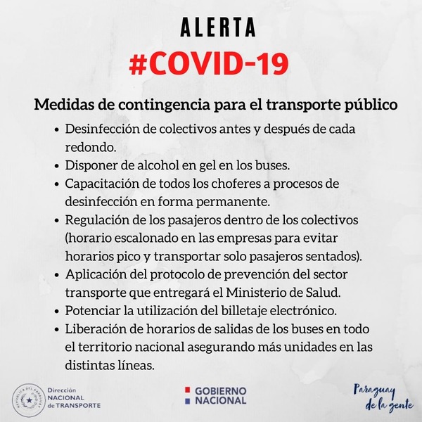 Transportistas adoptan medidas de contingencia para mitigar avance del coronavirus - .::RADIO NACIONAL::.
