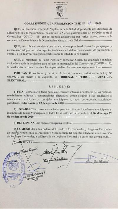TSJE establece el 2 de agosto como nueva fecha para Elecciones Municipales - .::RADIO NACIONAL::.