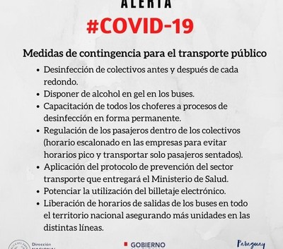Coronavirus: dispondrán liberación de los horarios de salida de buses