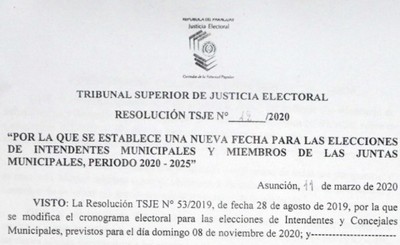 TSJE establece nueva fecha para las Elecciones Municipales