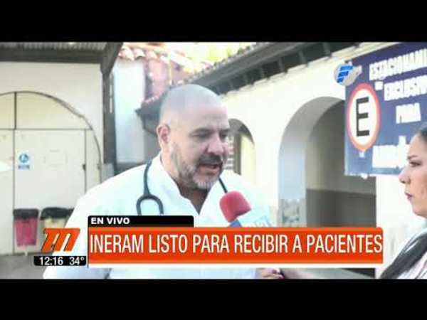 Ineram listo para recibir a pacientes con COVID-19