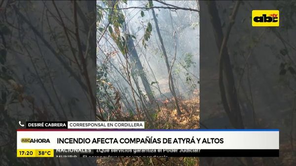 Incendio afecta compañías de Atyrá y Altos - ABC Noticias - ABC Color