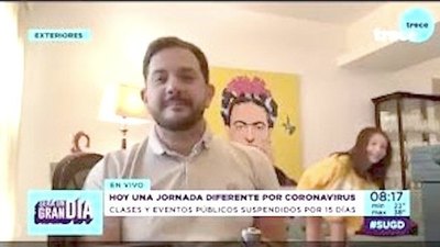 Condujo su programa de TV desde su casa | Crónica