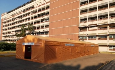 HOY / IPS instala carpa para recibir a pacientes con síntomas de coronavirus