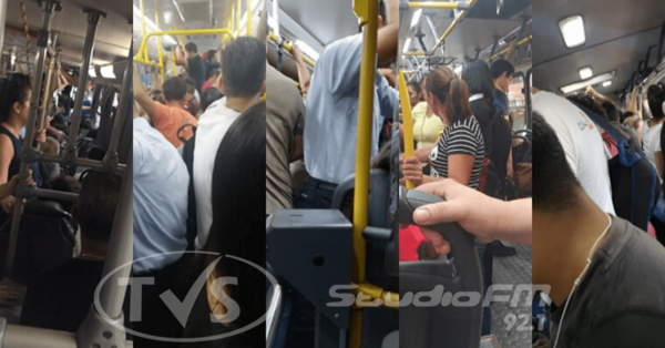 Transportistas desacatan medidas de prevención y pasajeros viajan parados