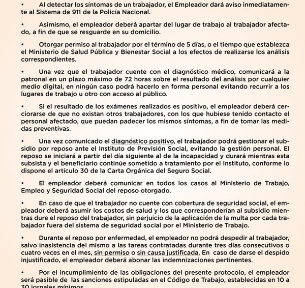 COVID-19: Instan a empresas a respetar reposos de sus funcionarios