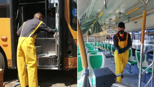 Empresa de transporte Magno SA realiza desinfecciones de vehículos ante coronavirus