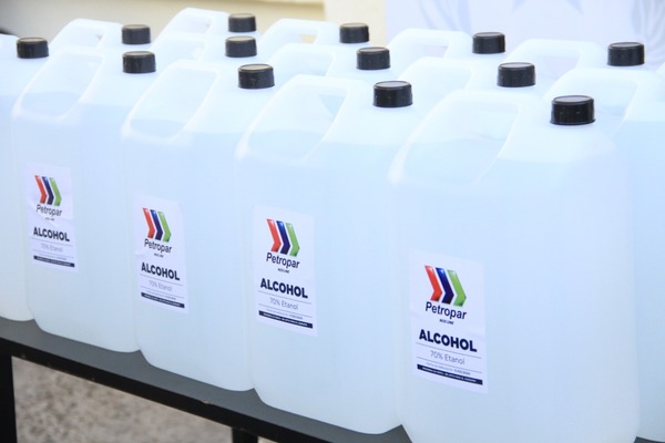 Petropar distribuirá alcohol diluido en sus estaciones como desinfectante contra el coronavirus | .::Agencia IP::.