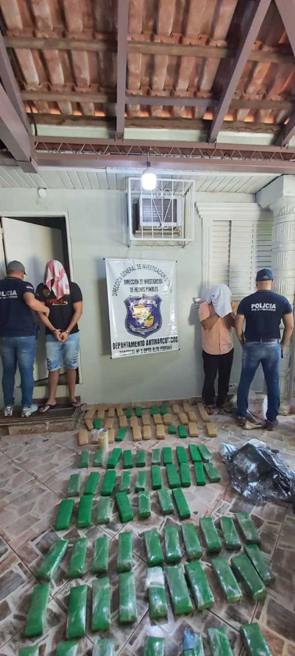 Apresan a dos hombres e incautan 60 kilos de marihuana en Remansito