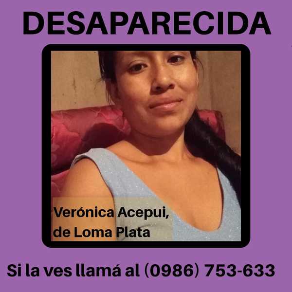 Investigan el paradero de una joven madre de familia de la ciudad de Loma Plata