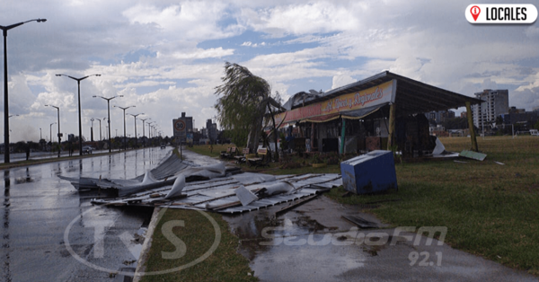 Fuerte ráfaga de viento causó destrozos en tan solo unos minutos en Encarnación