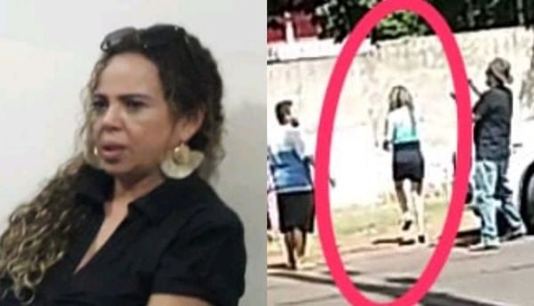 Gloria Escobar visitó a Néstor Echeverria en sede de Investigación Criminal de PJC