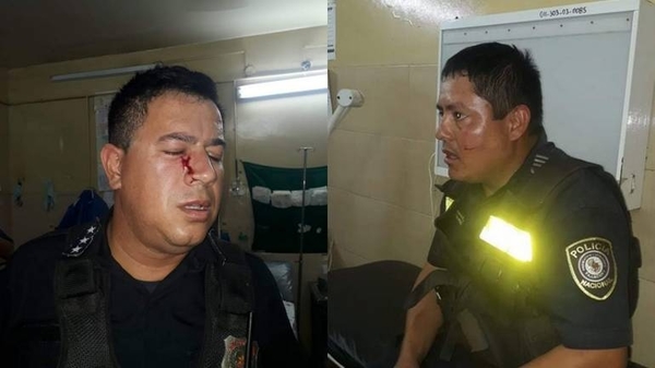 HOY / Ebrios patoteros atacaron a botellazos a policías que intentaron impedir aglomeración
