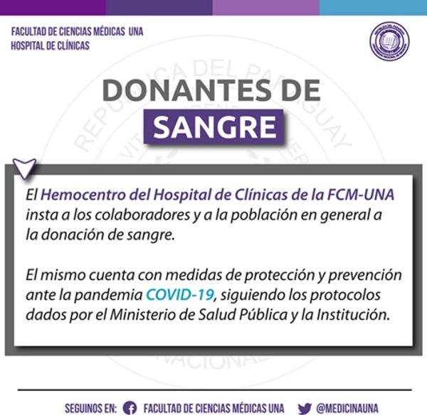 Urgen donantes de sangres y plaquetas - Nacionales - ABC Color
