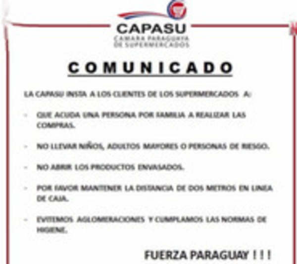 Supermercados con medidas extremas para atención al cliente - Paraguay.com