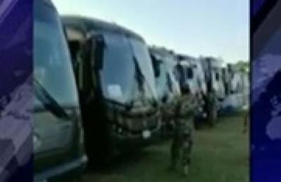 Buses de las Fuerzas Armadas salen a las calles para trasladar a los ciudadanos - C9N