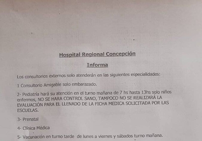 HOY / Medidas en el Hospital de Concepción