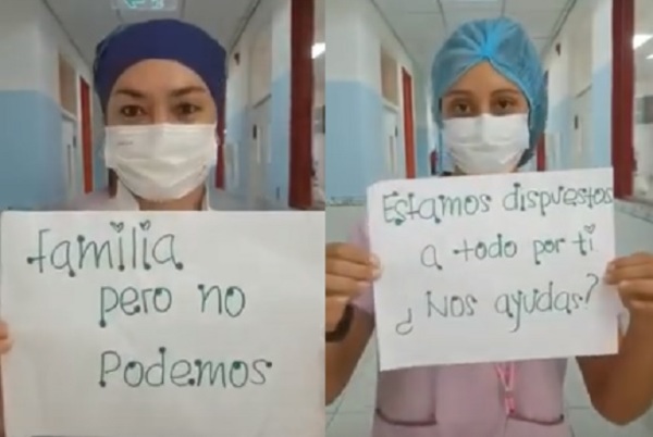 "Estamos dispuestos a todo por ti": El mensaje del personal de salud