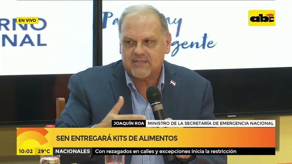 SEN entregará kits de alimentos - ABC Noticias - ABC Color