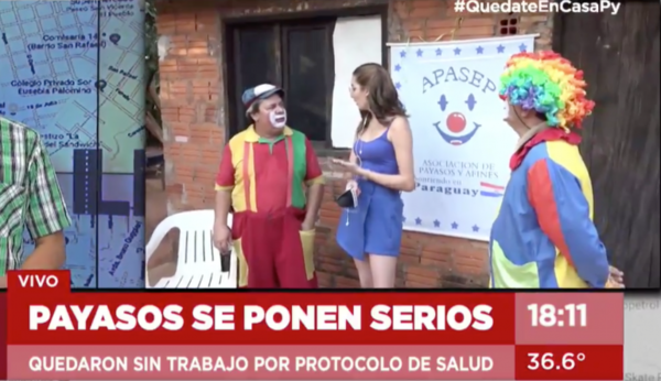 HOY / Payasos piden una ayuda para volver a sonreír tras crisis por el coronavirus