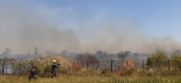 Bomberos omokyre’ÿ ani omyendy tata kapi’ípe guasú rehe - ABC Remiandu - ABC Color
