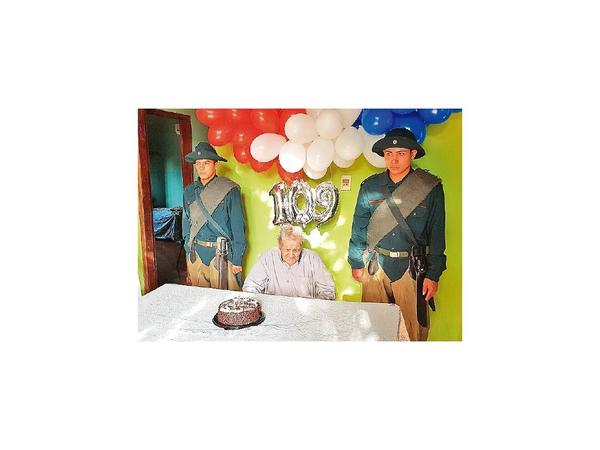 Un excombatiente celebró 109 años