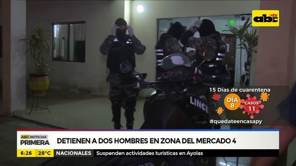 Detienen a dos hombres en zona del Mercado 4 - ABC Noticias - ABC Color