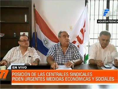 Centrales sindicales plantean reducir precios y garantizar trabajo