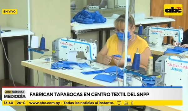 Fabrican tapabocas en centro textil del SNPP - ABC Noticias - ABC Color